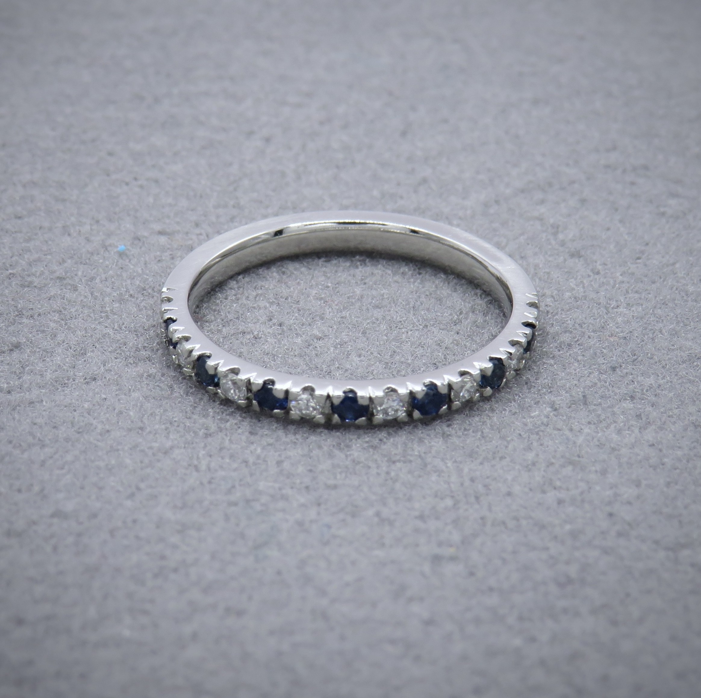 Sapphire and diamond eternity ring