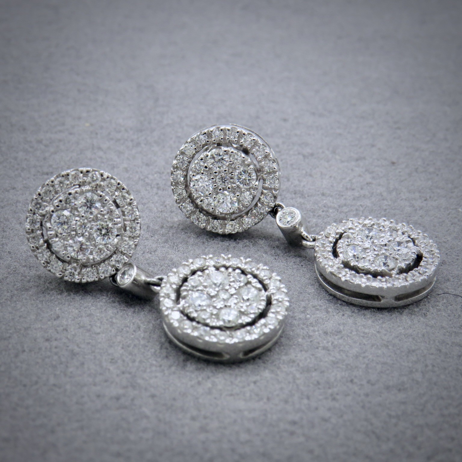 Diamond drop earrings